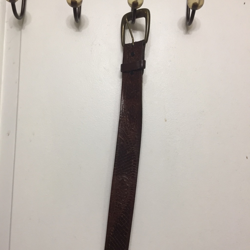 Vintage Levi Tooled leather Belt 38 inches